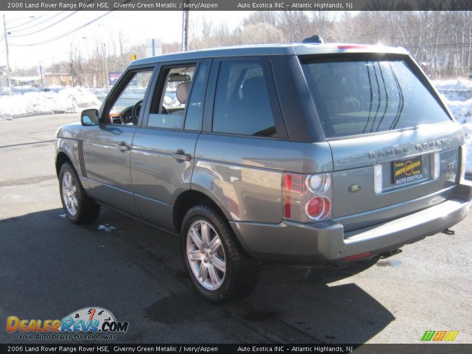 2006 Land Rover Range Rover HSE Giverny Green Metallic / Ivory/Aspen Photo #4
