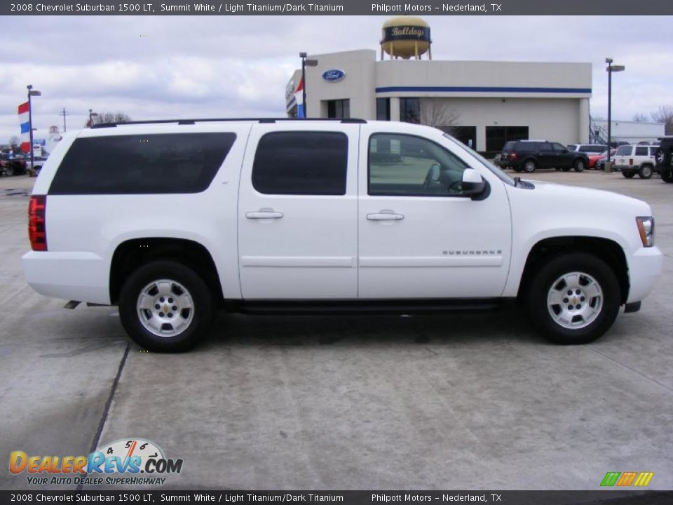 2008 Chevrolet Suburban 1500 LT Summit White / Light Titanium/Dark Titanium Photo #2