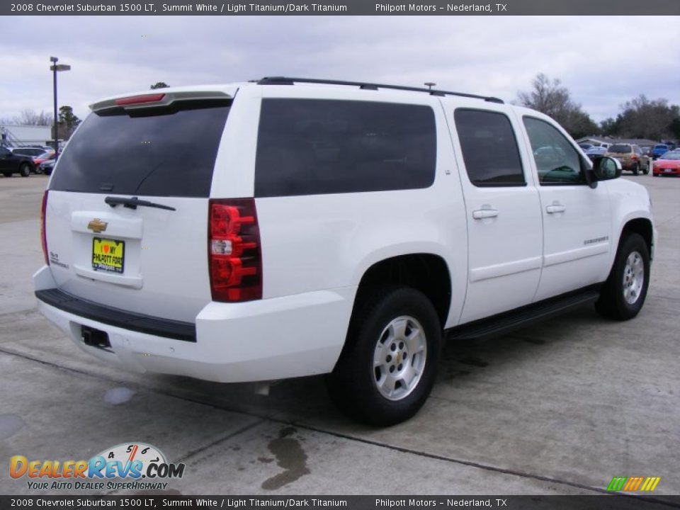2008 Chevrolet Suburban 1500 LT Summit White / Light Titanium/Dark Titanium Photo #3