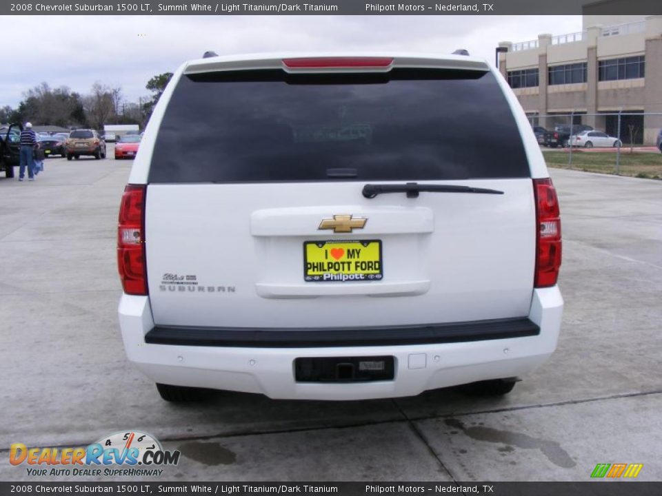 2008 Chevrolet Suburban 1500 LT Summit White / Light Titanium/Dark Titanium Photo #4