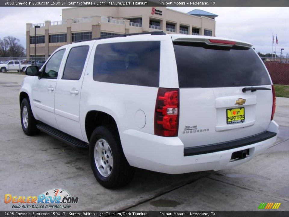 2008 Chevrolet Suburban 1500 LT Summit White / Light Titanium/Dark Titanium Photo #5