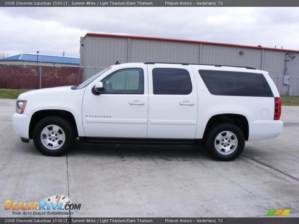 2008 Chevrolet Suburban 1500 LT Summit White / Light Titanium/Dark Titanium Photo #6