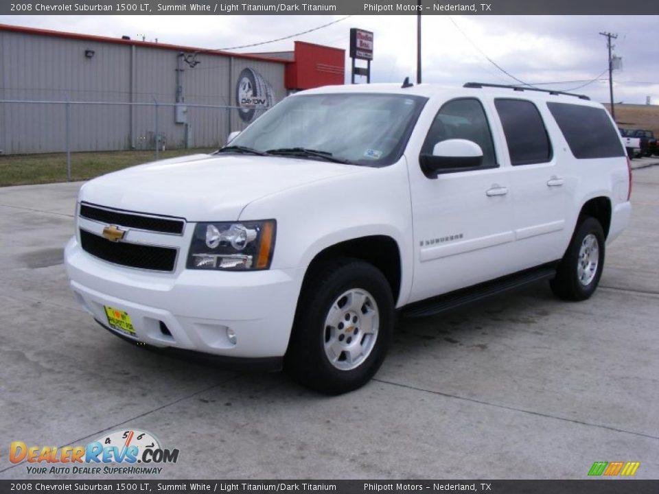 2008 Chevrolet Suburban 1500 LT Summit White / Light Titanium/Dark Titanium Photo #7