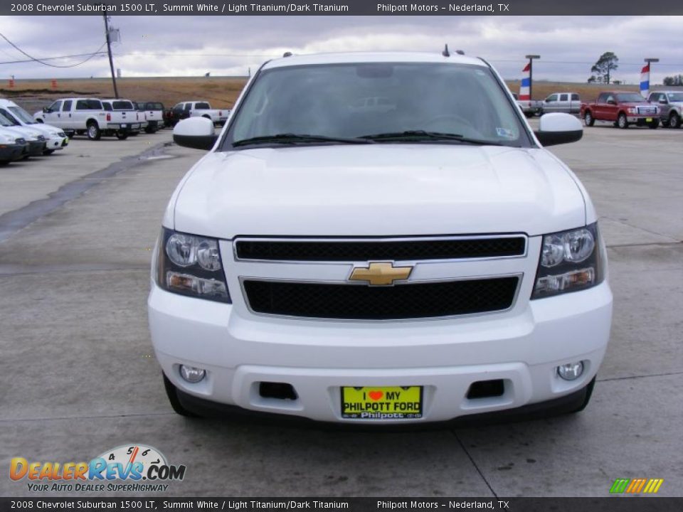 2008 Chevrolet Suburban 1500 LT Summit White / Light Titanium/Dark Titanium Photo #8