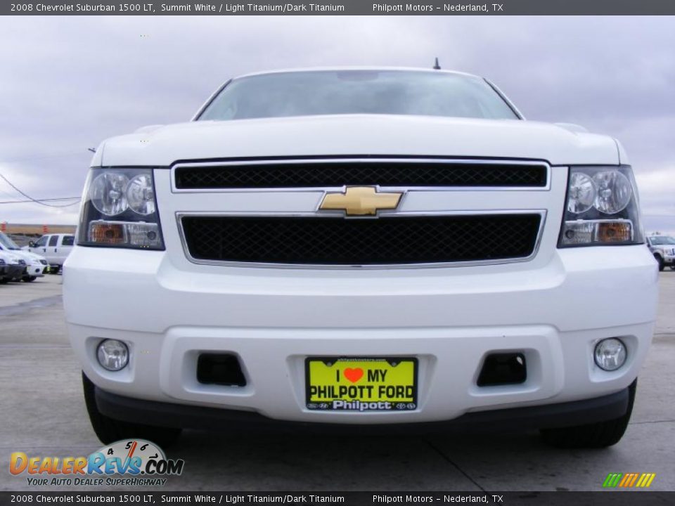 2008 Chevrolet Suburban 1500 LT Summit White / Light Titanium/Dark Titanium Photo #9