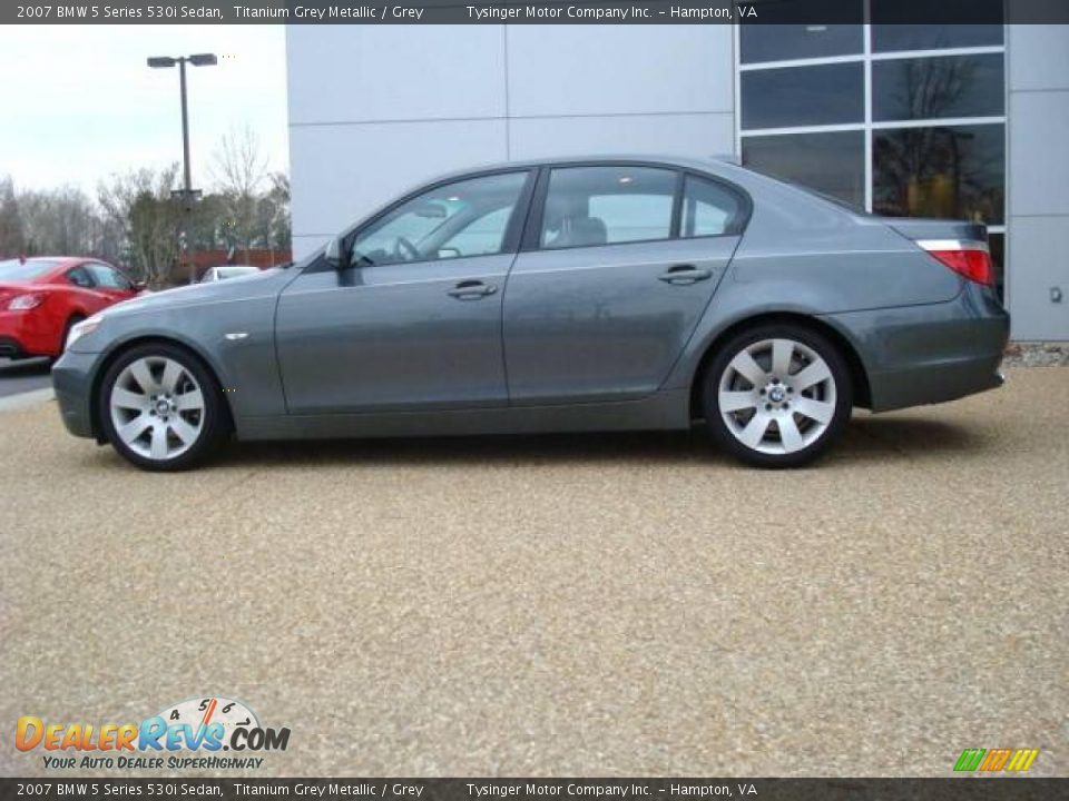 2007 BMW 5 Series 530i Sedan Titanium Grey Metallic / Grey Photo #3
