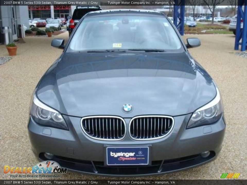 2007 BMW 5 Series 530i Sedan Titanium Grey Metallic / Grey Photo #9