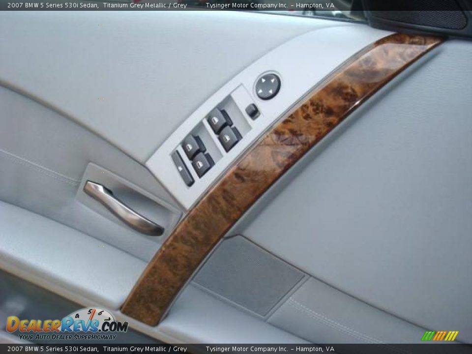 2007 BMW 5 Series 530i Sedan Titanium Grey Metallic / Grey Photo #15