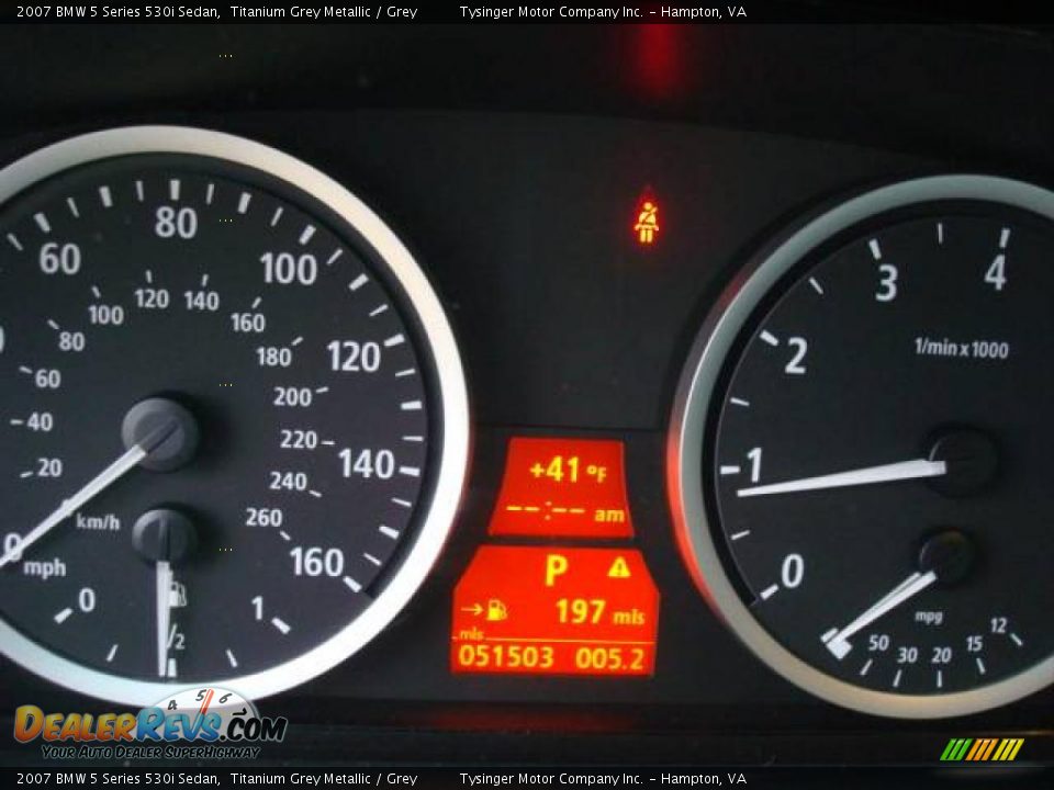 2007 BMW 5 Series 530i Sedan Titanium Grey Metallic / Grey Photo #20