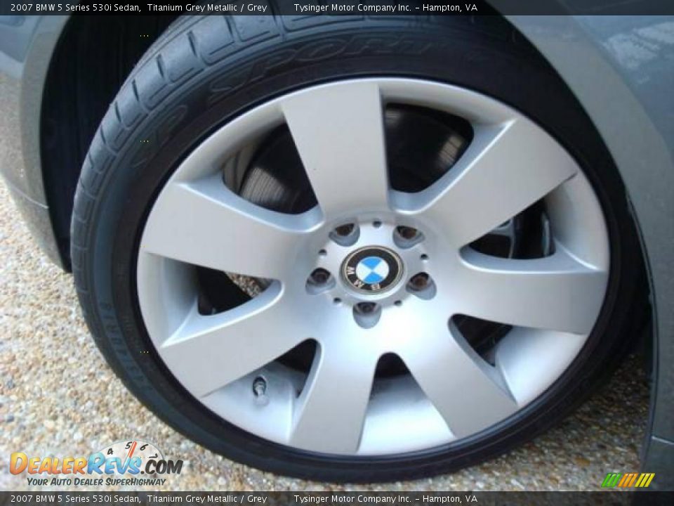 2007 BMW 5 Series 530i Sedan Titanium Grey Metallic / Grey Photo #21
