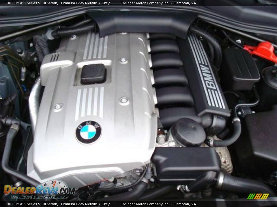 2007 BMW 5 Series 530i Sedan Titanium Grey Metallic / Grey Photo #23