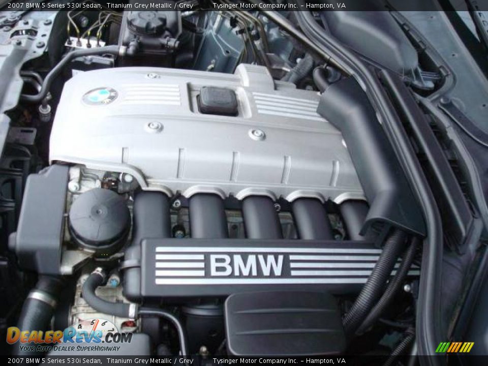 2007 BMW 5 Series 530i Sedan Titanium Grey Metallic / Grey Photo #24