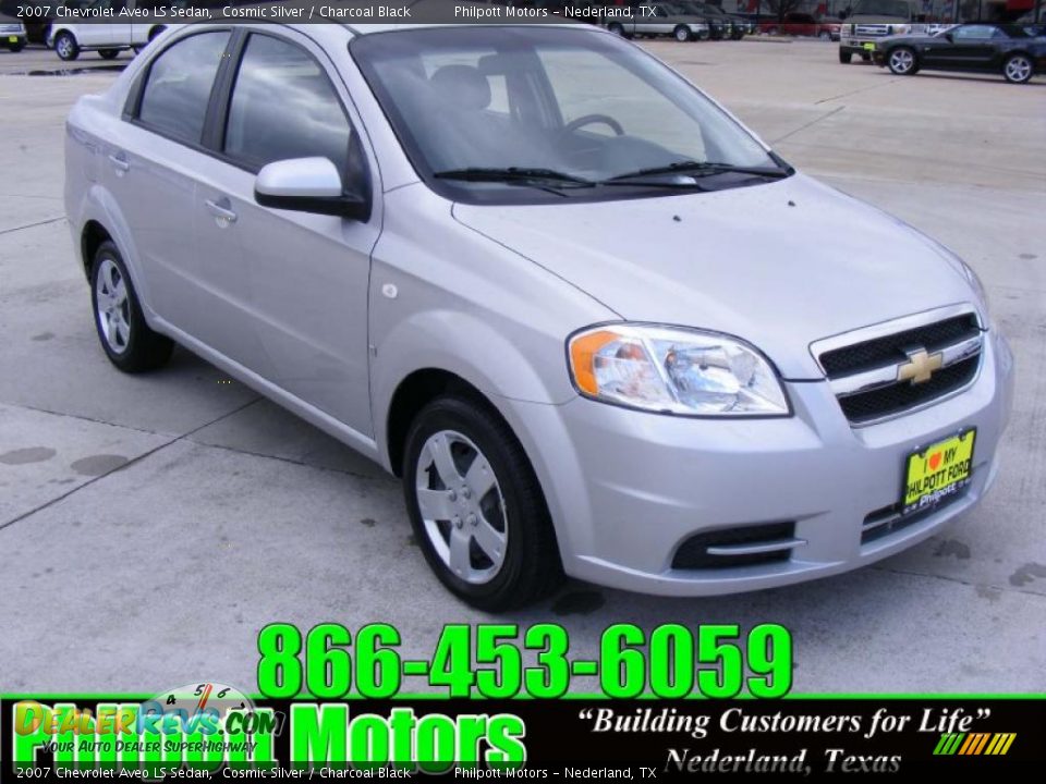 2007 Chevrolet Aveo LS Sedan Cosmic Silver / Charcoal Black Photo #1