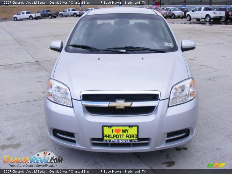 2007 Chevrolet Aveo LS Sedan Cosmic Silver / Charcoal Black Photo #8