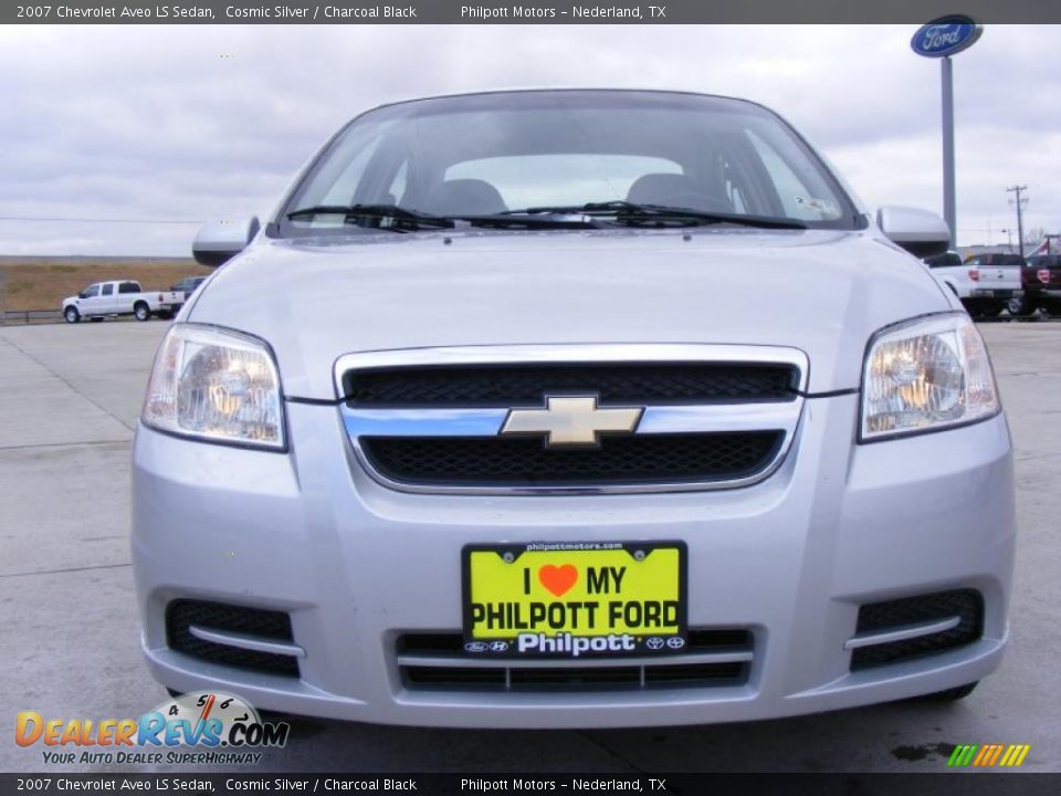 2007 Chevrolet Aveo LS Sedan Cosmic Silver / Charcoal Black Photo #9