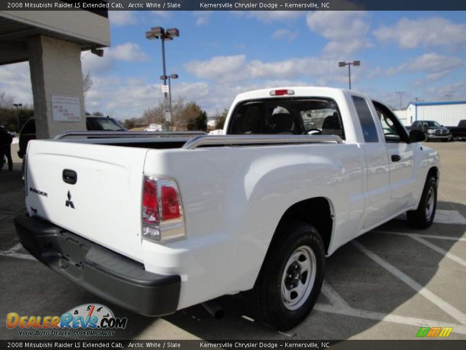 2008 Mitsubishi Raider LS Extended Cab Arctic White / Slate Photo #3
