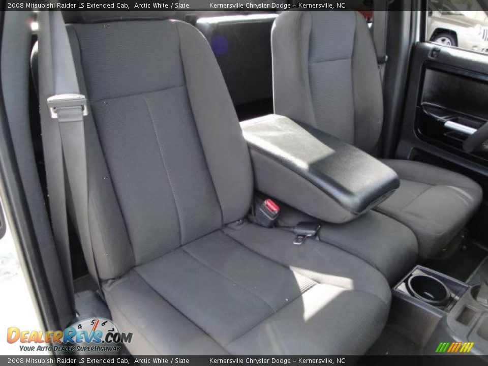 2008 Mitsubishi Raider LS Extended Cab Arctic White / Slate Photo #16