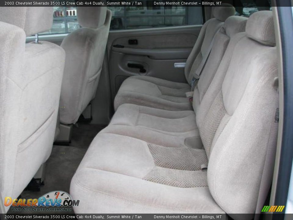 2003 Chevrolet Silverado 3500 LS Crew Cab 4x4 Dually Summit White / Tan Photo #8