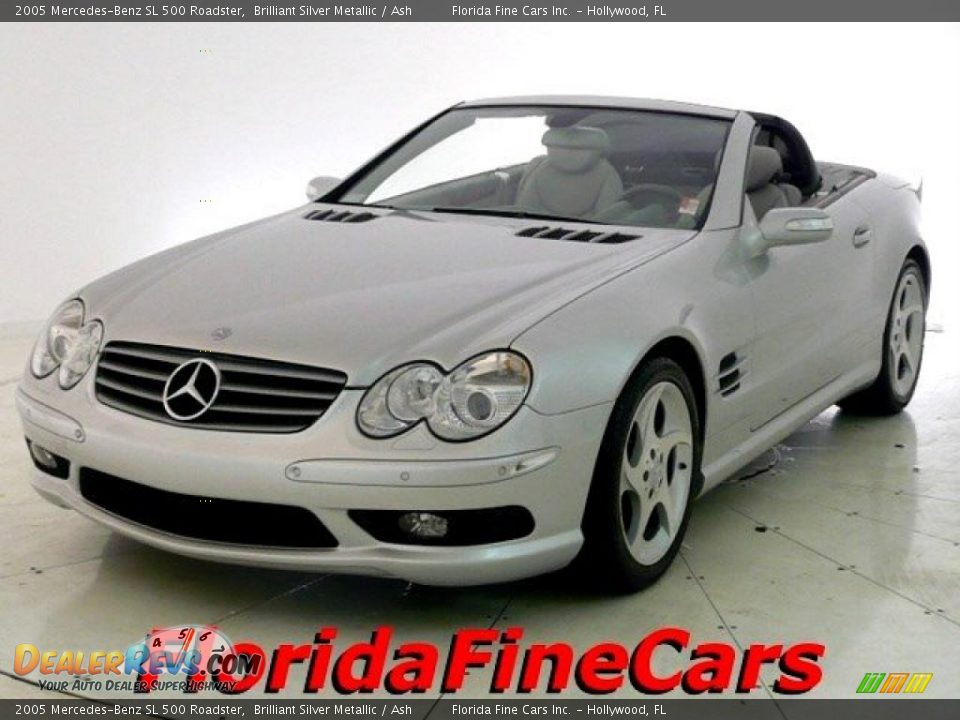 2005 Mercedes-Benz SL 500 Roadster Brilliant Silver Metallic / Ash Photo #1