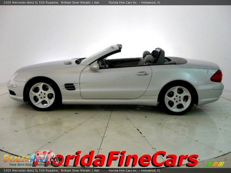 2005 Mercedes-Benz SL 500 Roadster Brilliant Silver Metallic / Ash Photo #3