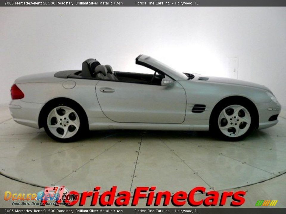 2005 Mercedes-Benz SL 500 Roadster Brilliant Silver Metallic / Ash Photo #4
