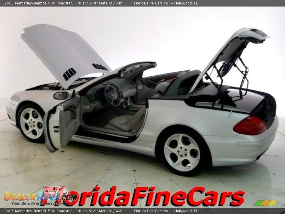 2005 Mercedes-Benz SL 500 Roadster Brilliant Silver Metallic / Ash Photo #9
