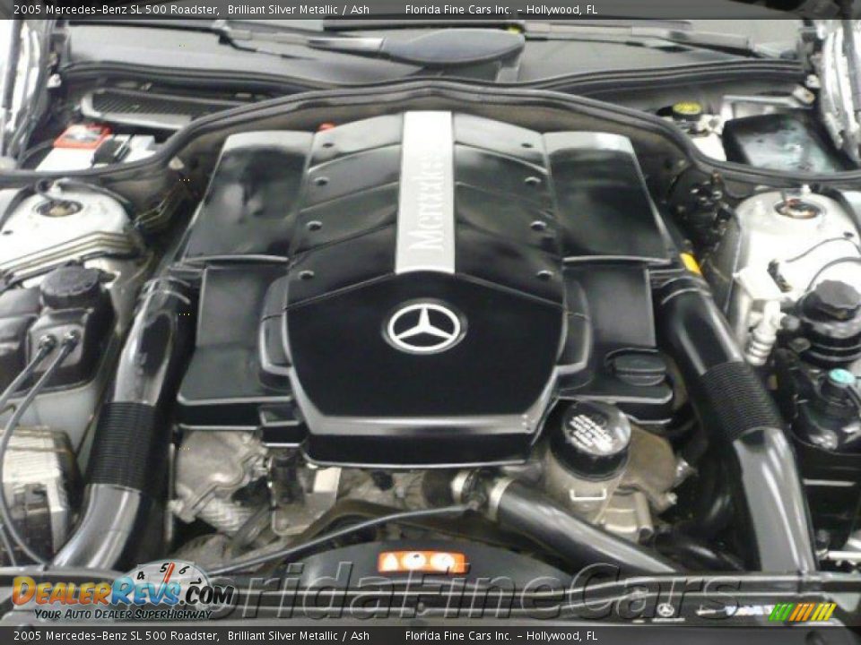 2005 Mercedes-Benz SL 500 Roadster Brilliant Silver Metallic / Ash Photo #10