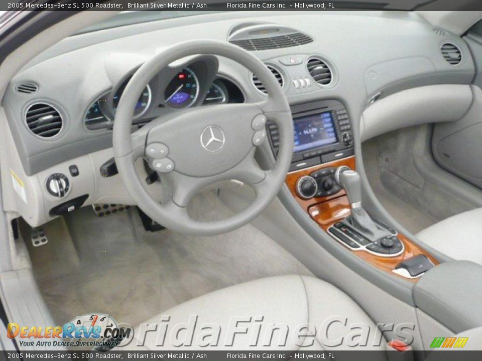 2005 Mercedes-Benz SL 500 Roadster Brilliant Silver Metallic / Ash Photo #13