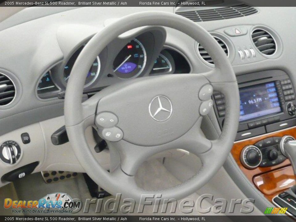 2005 Mercedes-Benz SL 500 Roadster Brilliant Silver Metallic / Ash Photo #15