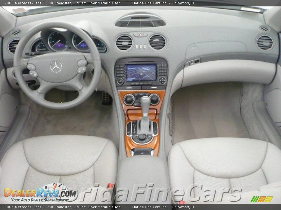 2005 Mercedes-Benz SL 500 Roadster Brilliant Silver Metallic / Ash Photo #16