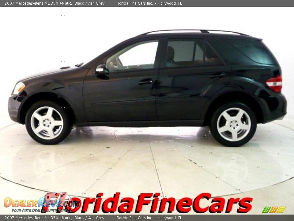 2007 Mercedes-Benz ML 350 4Matic Black / Ash Grey Photo #3