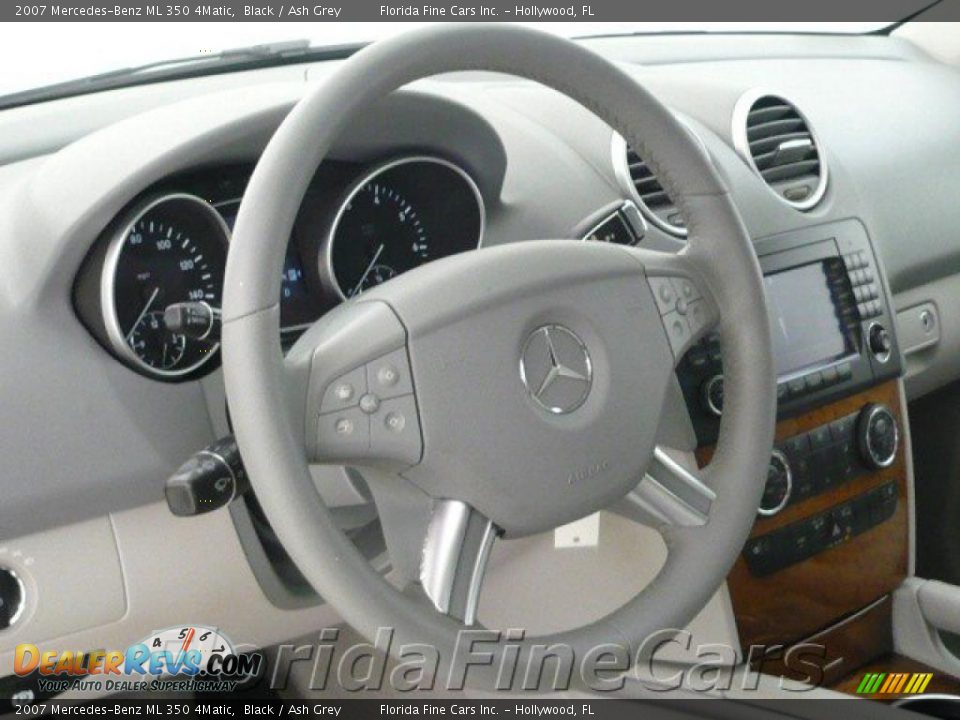 2007 Mercedes-Benz ML 350 4Matic Black / Ash Grey Photo #16