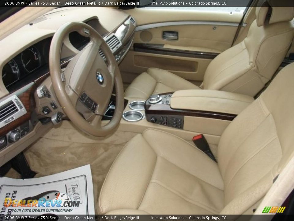 2006 BMW 7 Series 750i Sedan Deep Green Metallic / Dark Beige/Beige III Photo #5