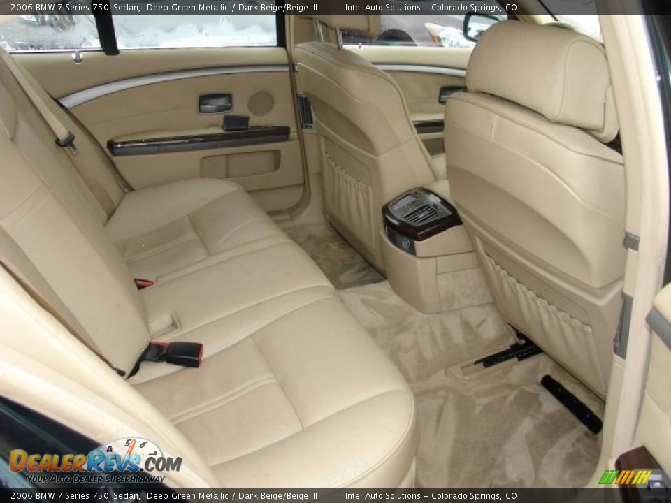 2006 BMW 7 Series 750i Sedan Deep Green Metallic / Dark Beige/Beige III Photo #6