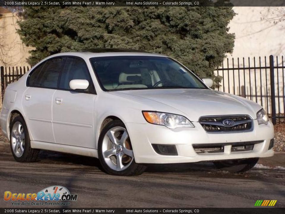 2008 Subaru Legacy 2.5i Sedan Satin White Pearl / Warm Ivory Photo #1