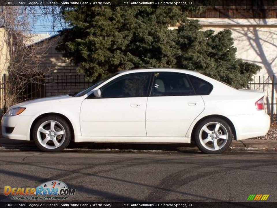 2008 Subaru Legacy 2.5i Sedan Satin White Pearl / Warm Ivory Photo #2