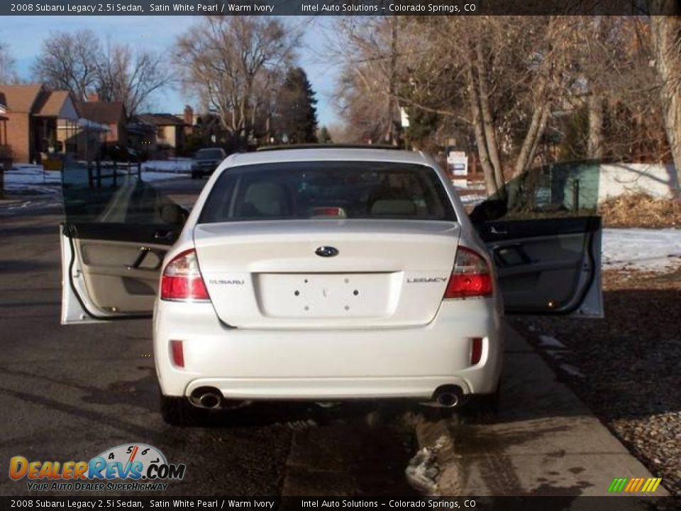 2008 Subaru Legacy 2.5i Sedan Satin White Pearl / Warm Ivory Photo #4
