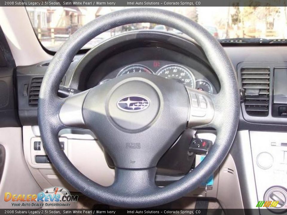 2008 Subaru Legacy 2.5i Sedan Satin White Pearl / Warm Ivory Photo #7