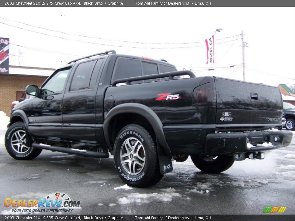 2003 Chevrolet S10 LS ZR5 Crew Cab 4x4 Black Onyx / Graphite Photo #4