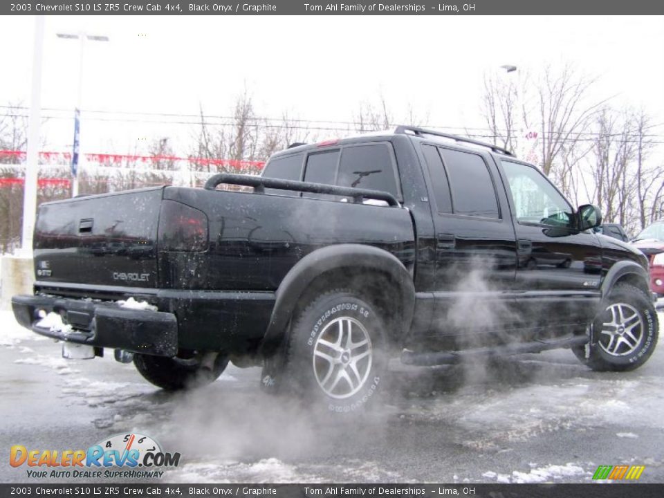 2003 Chevrolet S10 LS ZR5 Crew Cab 4x4 Black Onyx / Graphite Photo #6