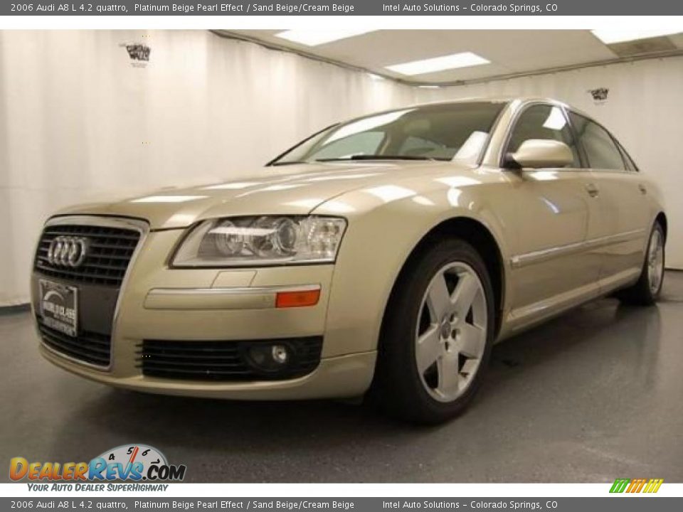 2006 Audi A8 L 4.2 quattro Platinum Beige Pearl Effect / Sand Beige/Cream Beige Photo #1