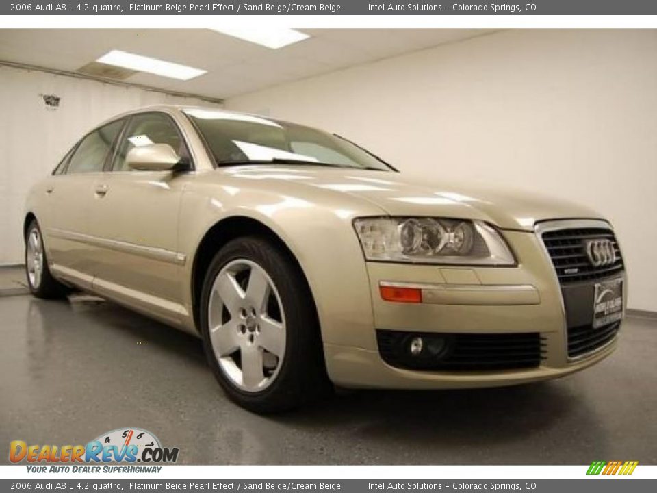 2006 Audi A8 L 4.2 quattro Platinum Beige Pearl Effect / Sand Beige/Cream Beige Photo #2