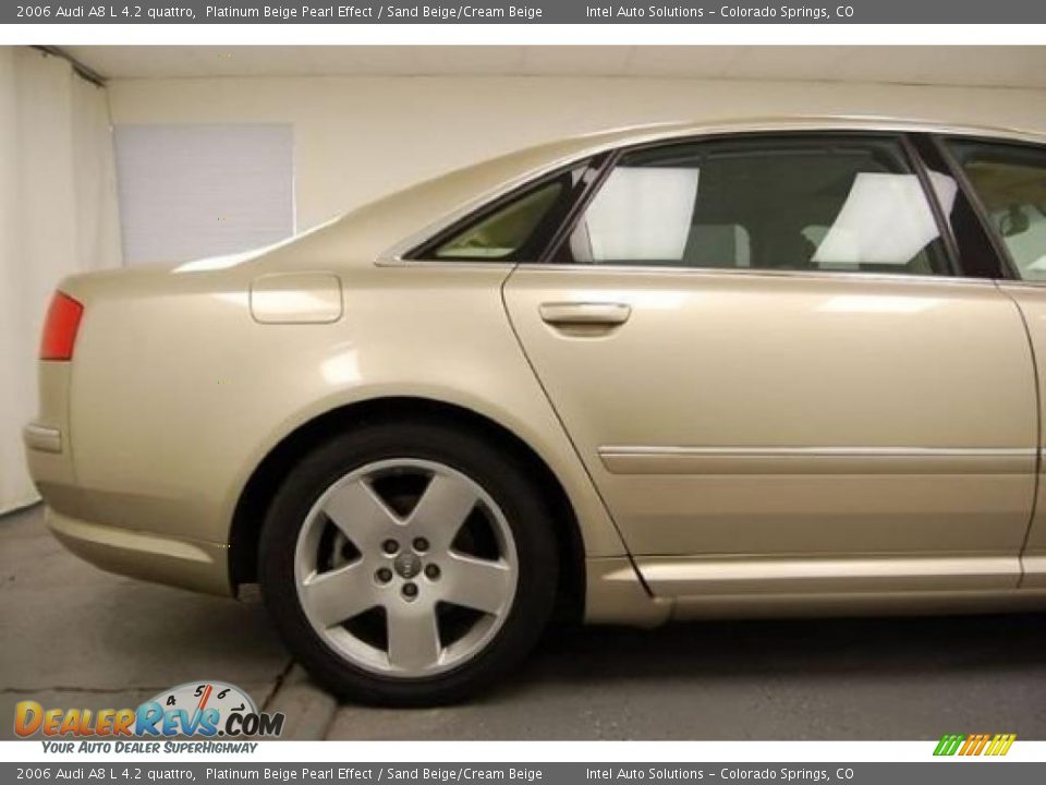 2006 Audi A8 L 4.2 quattro Platinum Beige Pearl Effect / Sand Beige/Cream Beige Photo #3