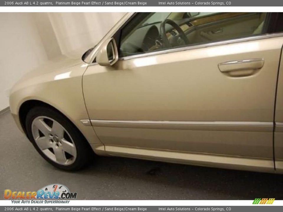 2006 Audi A8 L 4.2 quattro Platinum Beige Pearl Effect / Sand Beige/Cream Beige Photo #4