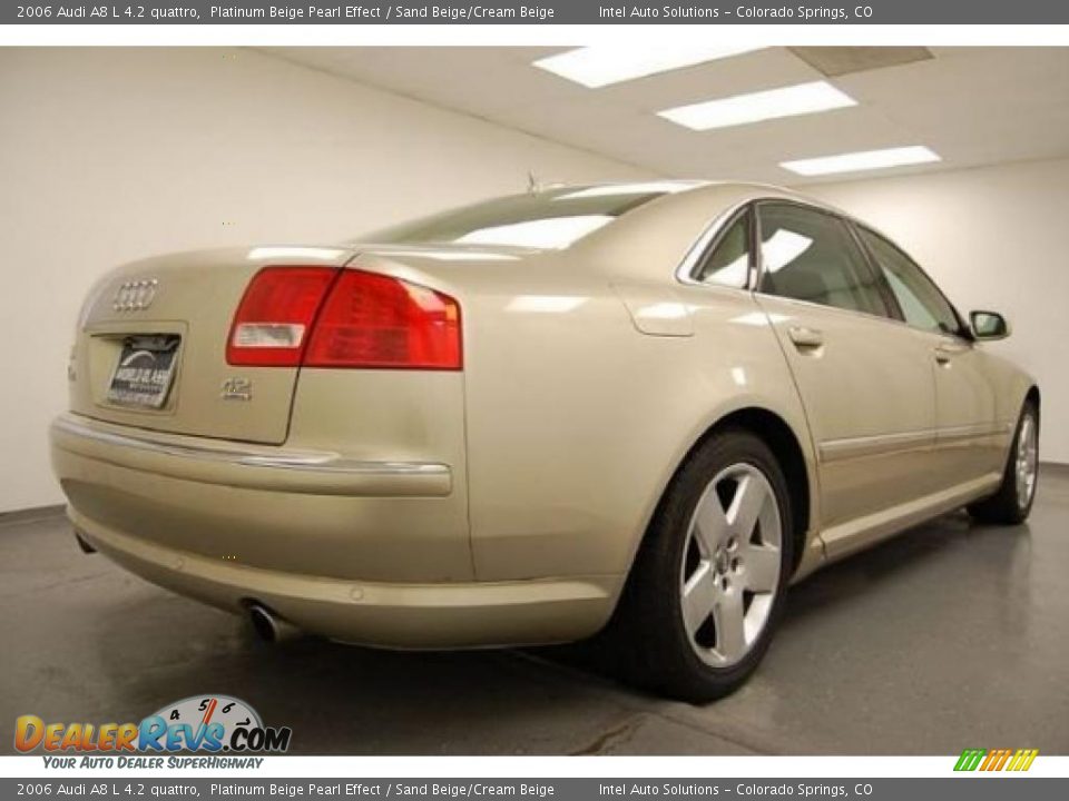 2006 Audi A8 L 4.2 quattro Platinum Beige Pearl Effect / Sand Beige/Cream Beige Photo #6