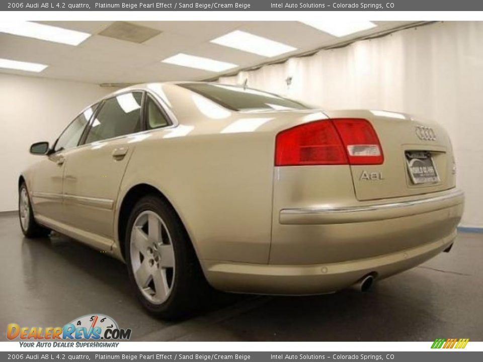 2006 Audi A8 L 4.2 quattro Platinum Beige Pearl Effect / Sand Beige/Cream Beige Photo #7