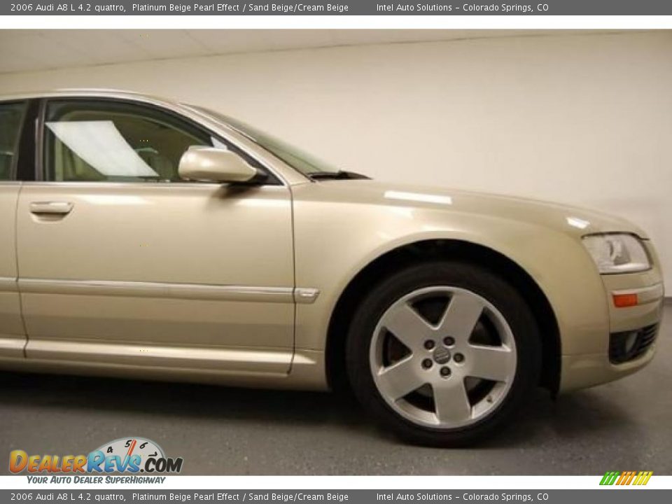 2006 Audi A8 L 4.2 quattro Platinum Beige Pearl Effect / Sand Beige/Cream Beige Photo #8