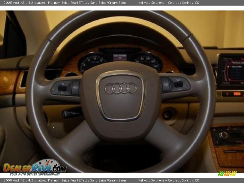 2006 Audi A8 L 4.2 quattro Platinum Beige Pearl Effect / Sand Beige/Cream Beige Photo #9