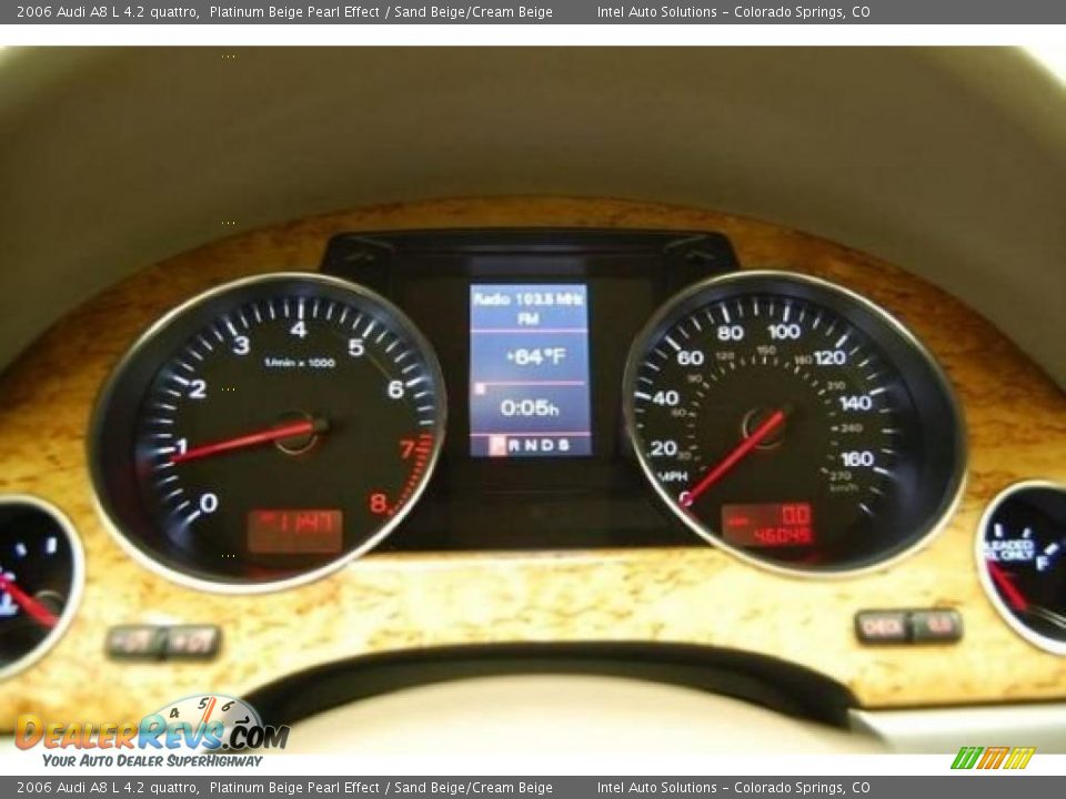 2006 Audi A8 L 4.2 quattro Platinum Beige Pearl Effect / Sand Beige/Cream Beige Photo #11