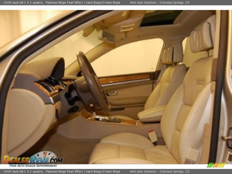 2006 Audi A8 L 4.2 quattro Platinum Beige Pearl Effect / Sand Beige/Cream Beige Photo #12